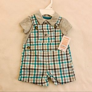 Baby Boys Elephant Shortall Outfit